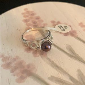 Dublin Ring with Blue Silver Pearl